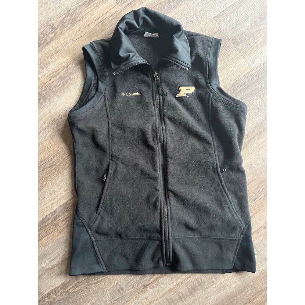 Purdue Womens Columbia Fleece Vest Large GUC